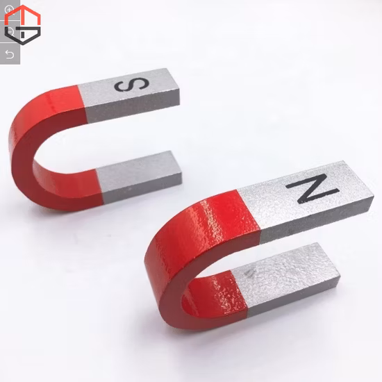 Red Paint Cast AlNiCo 5 LNG40 Horseshoe U Shaped Magnet
